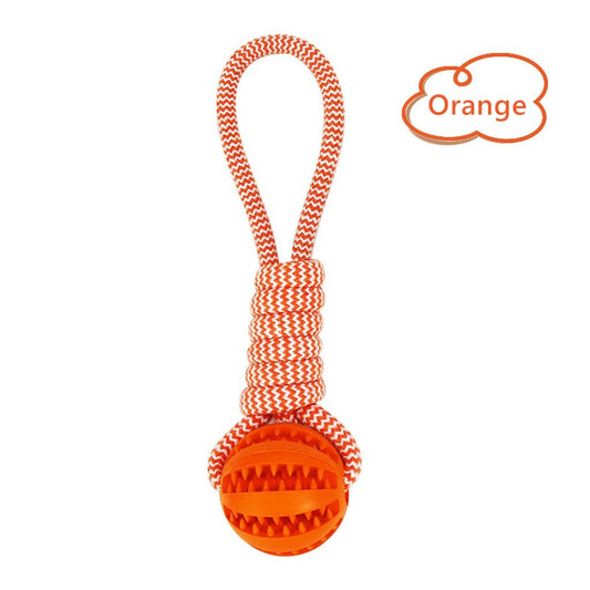 Dogs Bite Resistant Rubber Treat Ball for Small Medium Dogs
