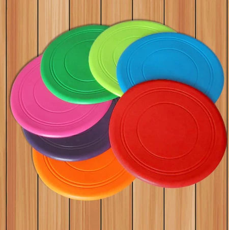 Safe Dog Frisbee Resistant Chew Rubber Pet Dog Training Flying Saucer 7 Colors Dog Interactive Toys