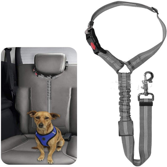 Pet Car Harness Elastic Reflective Strap Leash