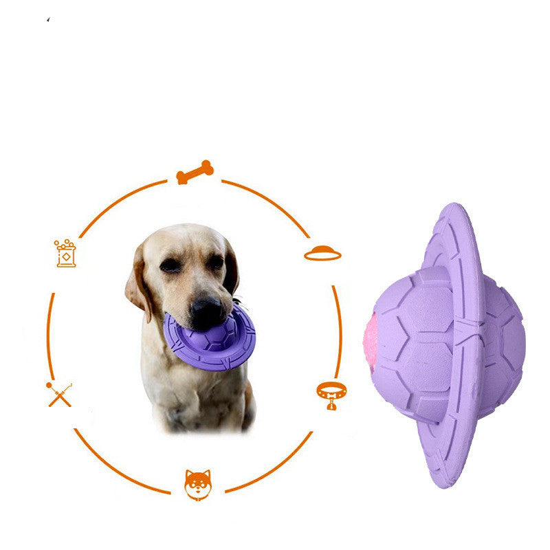 DURABLE Dog Toy All Natural Rubber Tear Resistant UFO FLYING SAUCER